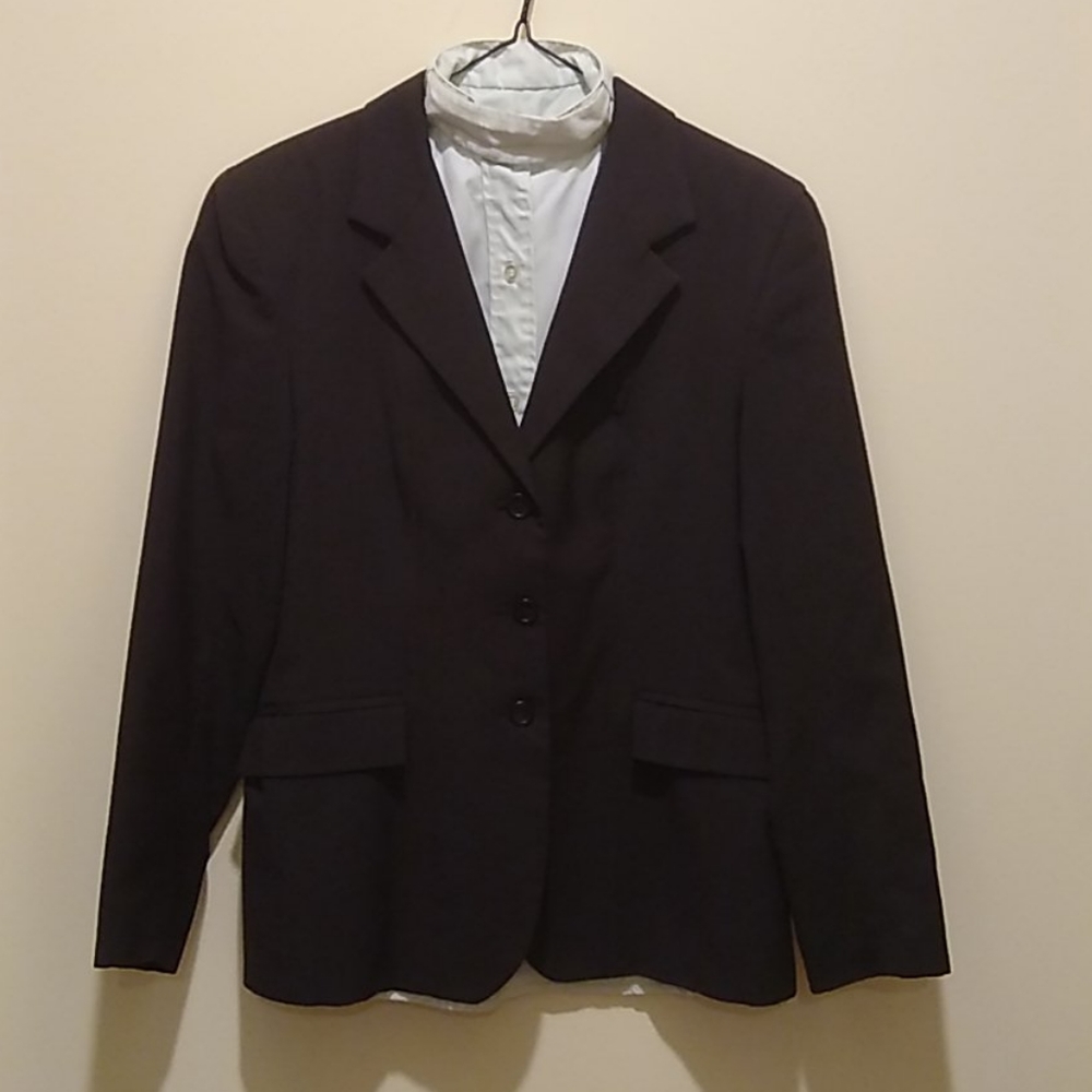 Ladies Black Equestrian Show Coat and Shirt